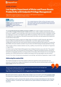 Los Angeles Department of Water and Power Boosts Productivity with Endpoint Privilege Management