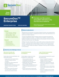 SecureDoc Enterprise Datasheet