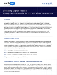 Defeating Digital Friction: Strategic Tech Adoption for the DoD and Defense Industrial Base