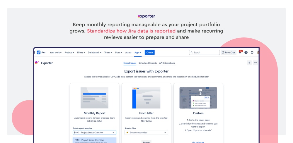 Monthly reports