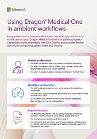 Using Dragon Medical One in Ambient Workflows