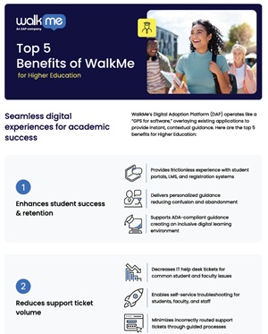Top 5 Benefits of WalkMe for Higher Education