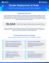 Zscaler Deployment at Scale: Transforming Enterprise Security with Tanium Integration