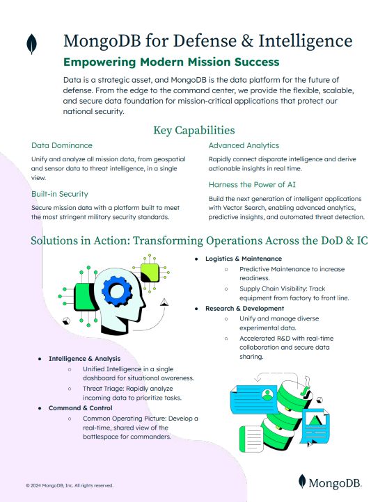 MongoDB for Defense & Intelligence