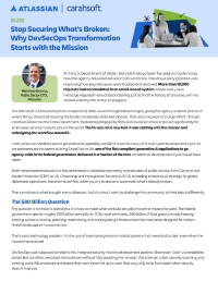 Stop Securing What's Broken: Why DevSecOps Transformation Starts with the Mission