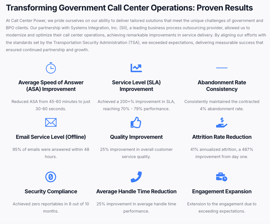 Government BPO Strategy & Vendor Management