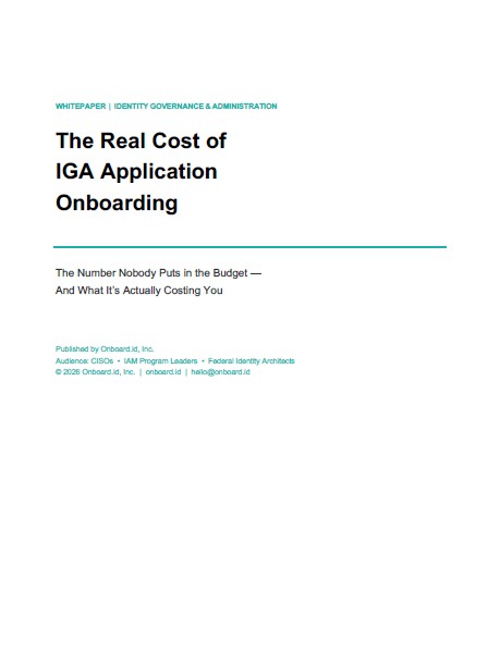 The Real Cost of IGA Application Onboarding