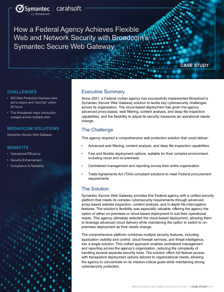 How a Federal Agency Achieves Flexible Web and Network Security