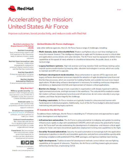 Red Hat Air Force brief