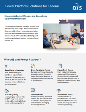 AIS - Power Platform Solutions for Federal
