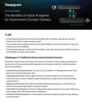 The Benefits of Voice AI Agents for Government Contact Centers