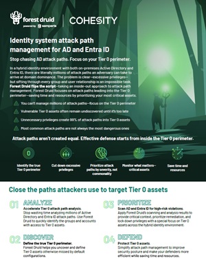 Identity system attack path management for AD and Entra ID