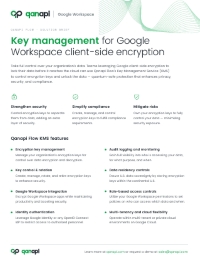 Qanapi Key Management Services for Google Workspace Client-Side Encryption