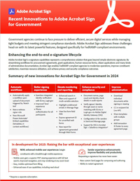 Recent Innovations to Adobe Acrobat Sign for Government