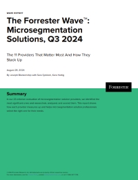 The Forrester Wave™: Microsegmentation Solutions, Q3 2024