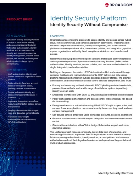 Identity Security Platform - Identity Security Without Compromise