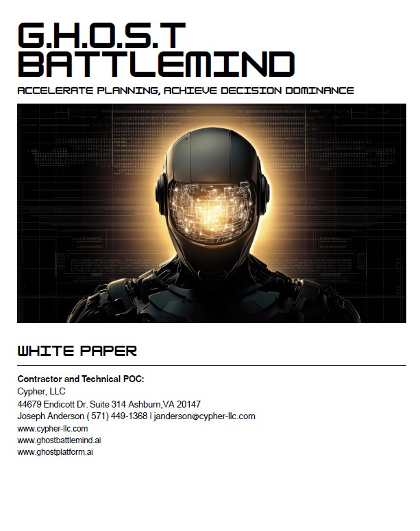 G.H.O.S.T BATTLEMIND Accelerate Planning, Achieve Decision Dominance