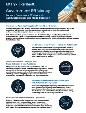 Government Efficiency: Enhance Government Efficiency with Audit, Compliance and Fraud Detection