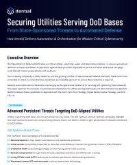 Securing Utilities Serving DoD Bases
