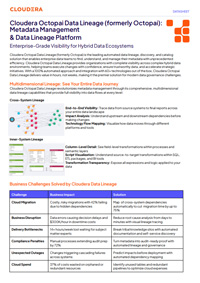 Cloudera Octopai Data Lineage (formerly Octopai): Metadata Management & Data Lineage Platform