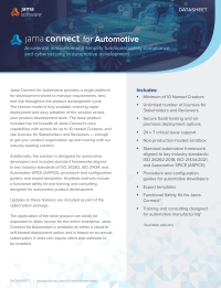 Jama Connect® for Automotive Datasheet