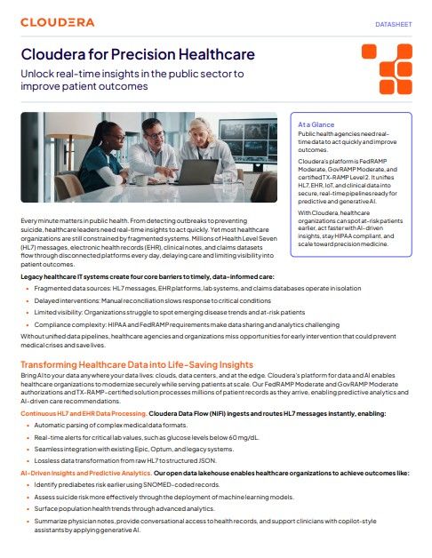 Cloudera for Precision Healthcare