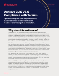 Achieve CJIS V6.0 Compliance with Tanium