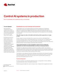 Control AI Systems in Production
