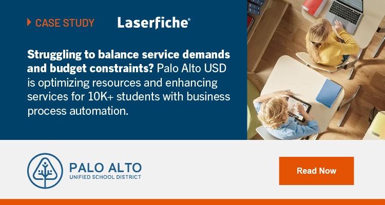 Struggling to balance service demands and budget constraints?  Palo Alto USD is optimizing resources and enhancing services for 10K+ students with business process automation.