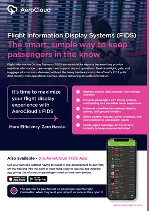 AeroCloud FIDS Product Sheet