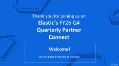Elastic FY26 Q4 Quarterly Partner Connect Slide Deck