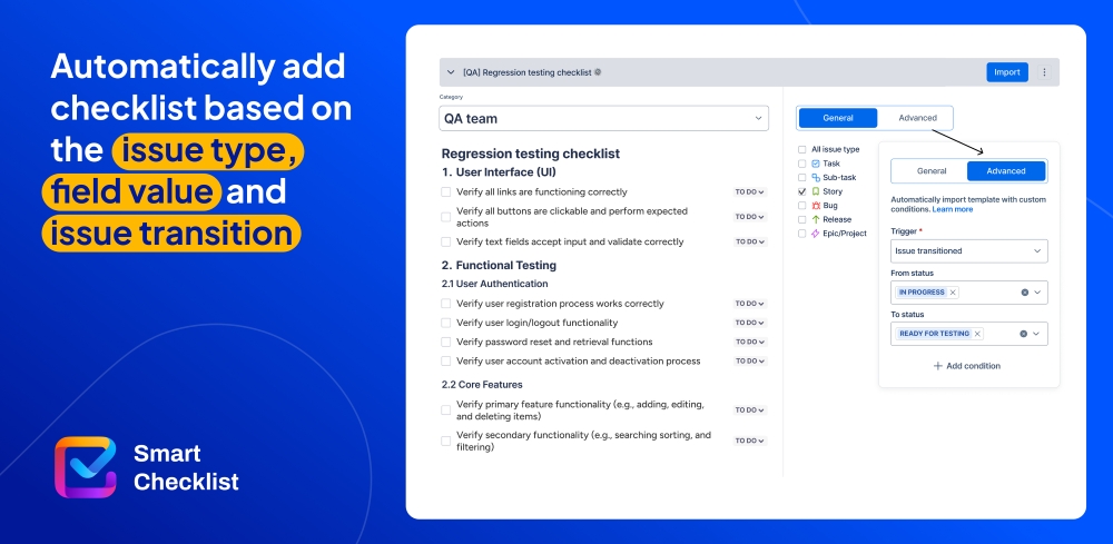 Automatically add Checklists to Jira tasks
