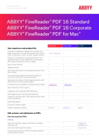 ABBYY FineReader PDF Standard, Corporate and Mac Brochure