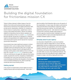 Building the digital foundation for frictionless mission CX