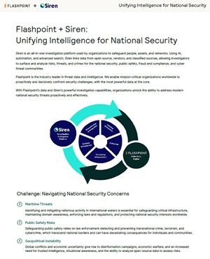 Flashpoint + Siren: Unifying Intelligence for National Security
