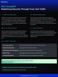 Why threatER? Redefining Security Through Trust, Not Traffic
