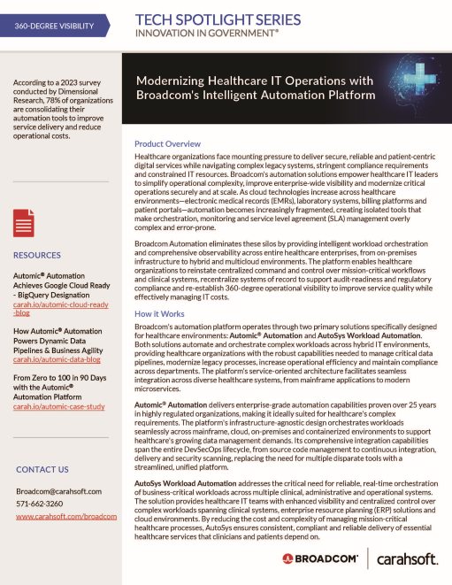 Modernizing Healthcare IT Operations with Broadcom's Intelligent Automation Platform