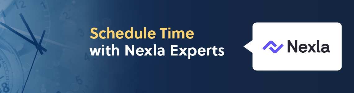 Schedule time with Nexla experts banner