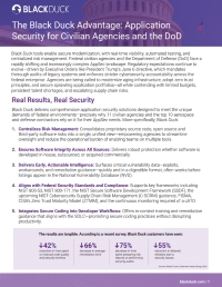 The Black Duck Advantage: Application Security for Civilian Agencies and the DoD