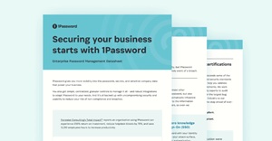 1Password Enterprise Password Management Datasheet