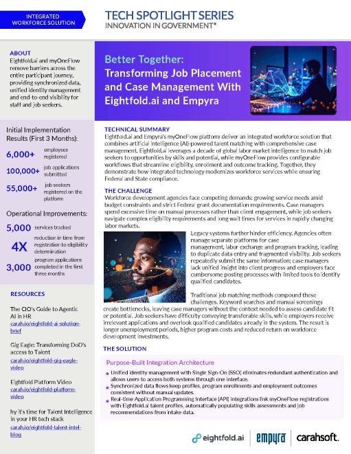 Tech Spotlight Eightfold.ai & Empyra Better Together Graphic