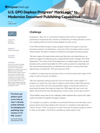 U.S. GPO Deploys Progress® MarkLogic® to Modernize Document Publishing Capabilities