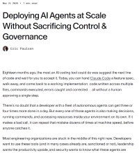 Deploying AI Agents at Scale Without Sacrificing Control and Governance