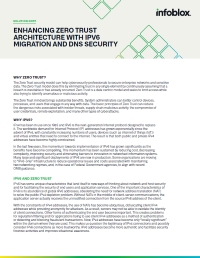 Enhancing Zero Trust Architecture with IPv6 Migration and DNS Security