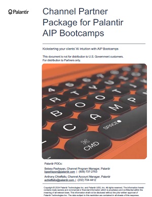 Channel Partner Package for Palantir AIP Bootcamps