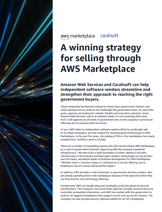 A Winning Strategy for Selling Through AWS Marketplace