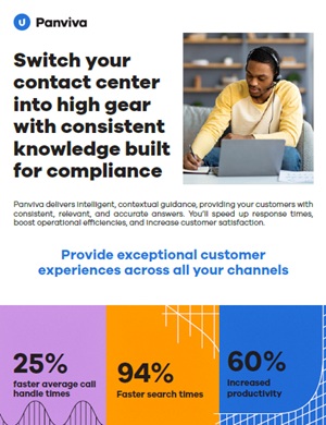 Switch Your Contact Center into High Gear with Consistent Knowledge Built for Compliance