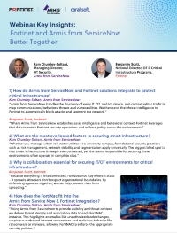 Webinar Key Insights: Fortinet and Armis from ServiceNow Better Together