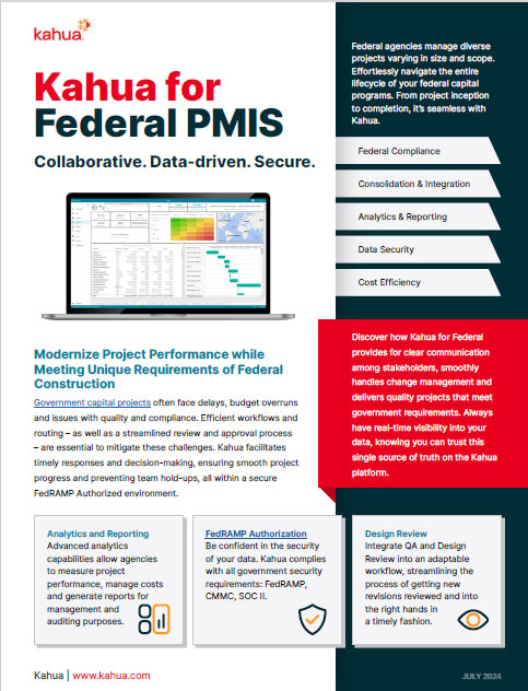 Kahua for Federal PMIS