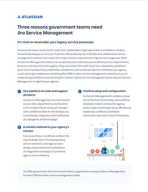 Three Reasons Government Teams Need Jira Service Management